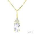 Oval Shape Gemstone & Diamond Pendant