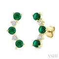 Gemstone & Petite Diamond Fashion Ear Climbers