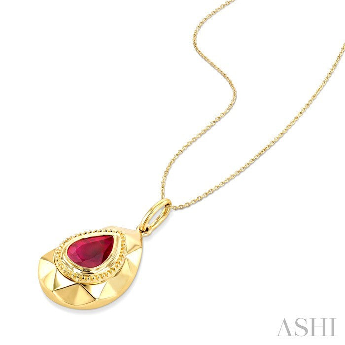 Golden Glow Pear Shape Gemstone Fashion Pendant