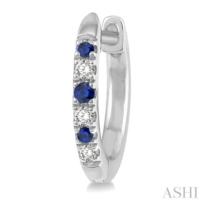 Gemstone & Diamond Hoop Earrings