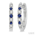 Gemstone & Diamond Hoop Earrings