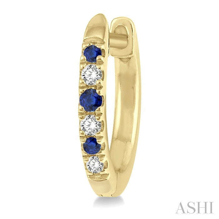 Gemstone & Diamond Hoop Earrings