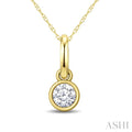 Bezel Diamond Fashion Solitaire Pendant
