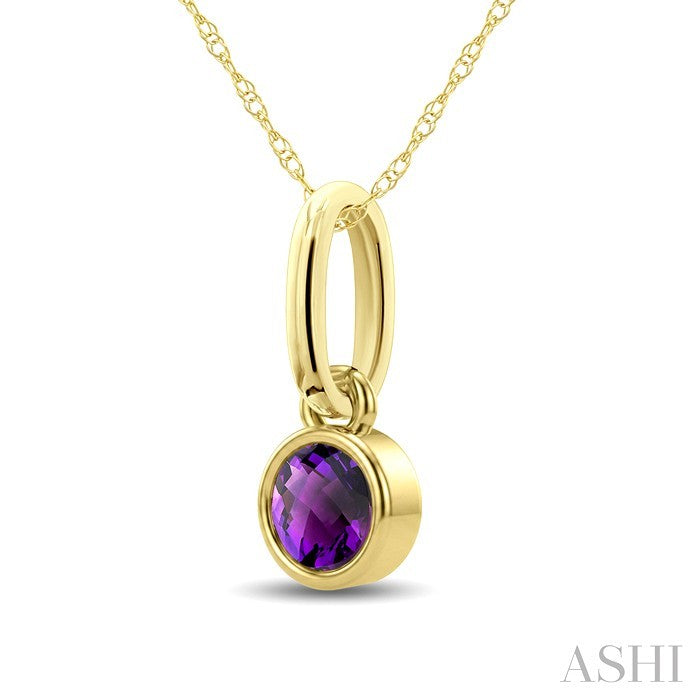 Bezel Gemstone Fashion Solitaire Pendant