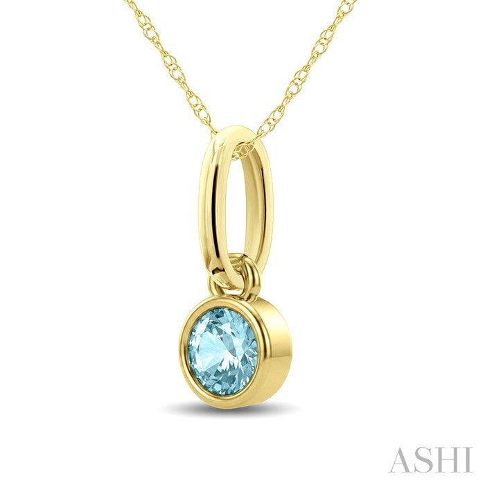 Bezel Gemstone Fashion Solitaire Pendant