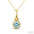 Bezel Gemstone Fashion Solitaire Pendant