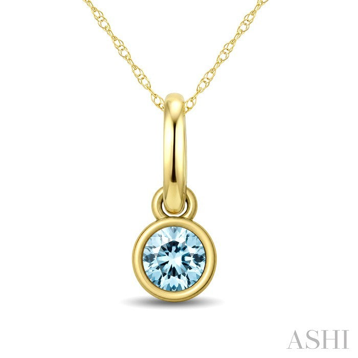 Bezel Gemstone Fashion Solitaire Pendant