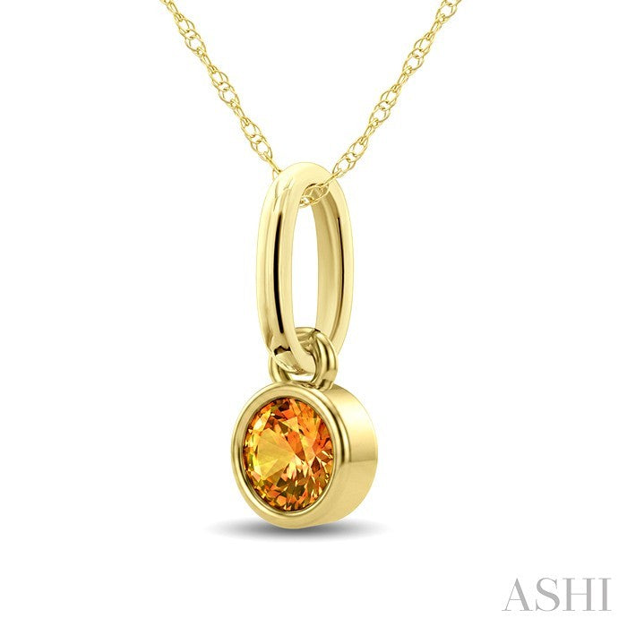 Bezel Gemstone Fashion Solitaire Pendant