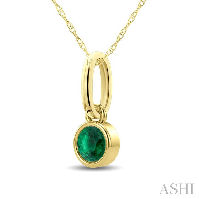 Bezel Gemstone Fashion Solitaire Pendant