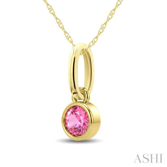 Bezel Gemstone Fashion Solitaire Pendant