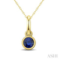 Bezel Gemstone Fashion Solitaire Pendant