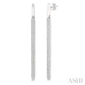Vertical Bar Diamond Long Earrings