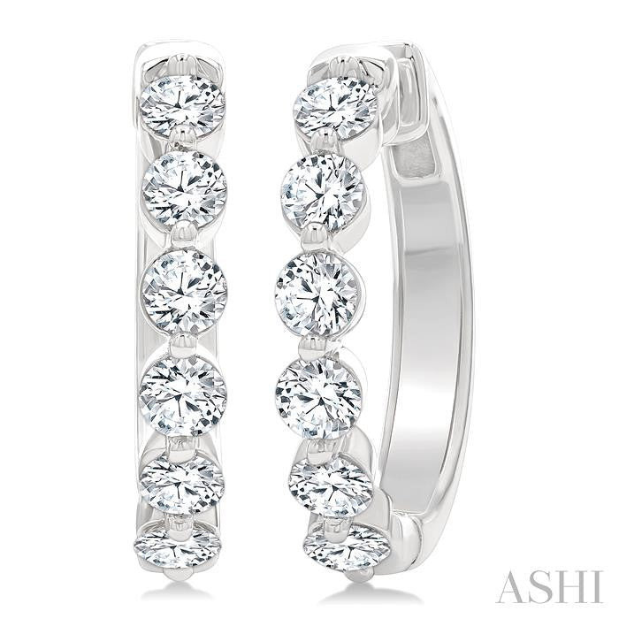 Diamond Fashion Hoop Earrings