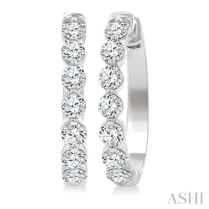 Diamond Fashion Hoop Earrings