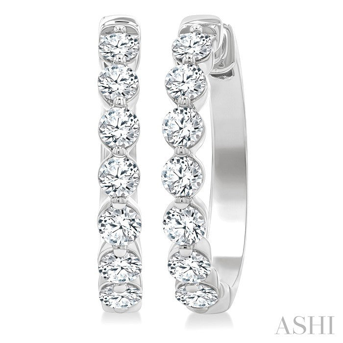 Diamond Fashion Hoop Earrings