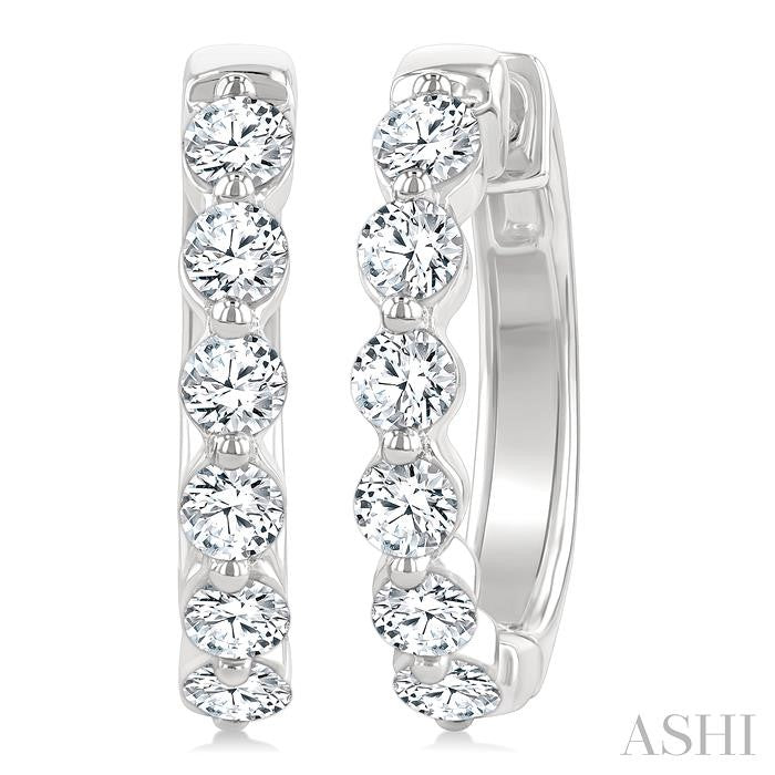 Diamond Fashion Hoop Earrings