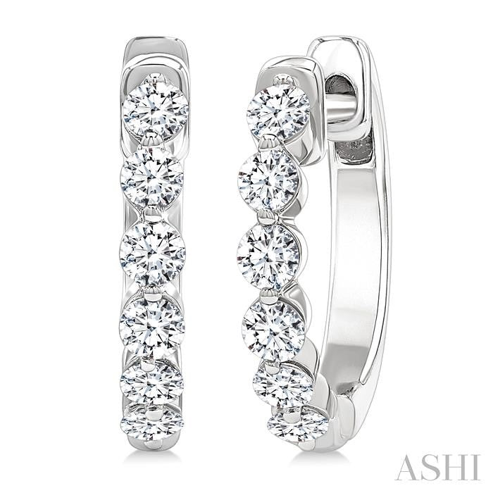 Diamond Fashion Hoop Earrings