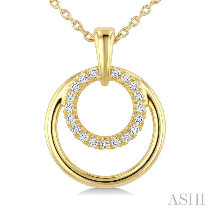 Round Shape Petite Diamond Fashion Pendant