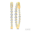 Inside-Out Graduated Diamond Fashion Hoop Earrings