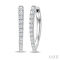 Chevron Diamond Fashion Hoop Earrings