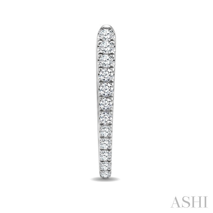 Chevron Diamond Fashion Hoop Earrings