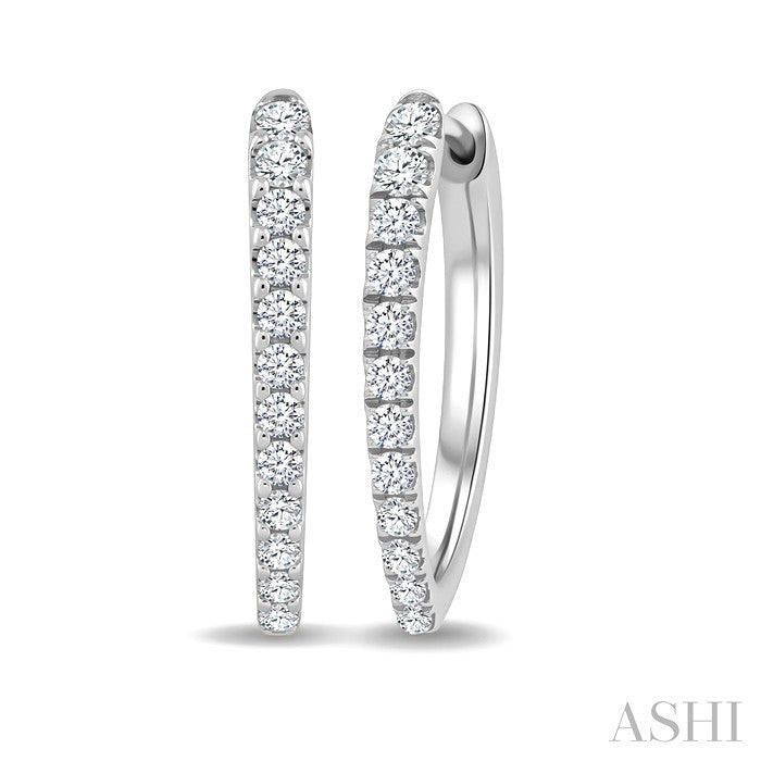 Chevron Diamond Fashion Hoop Earrings
