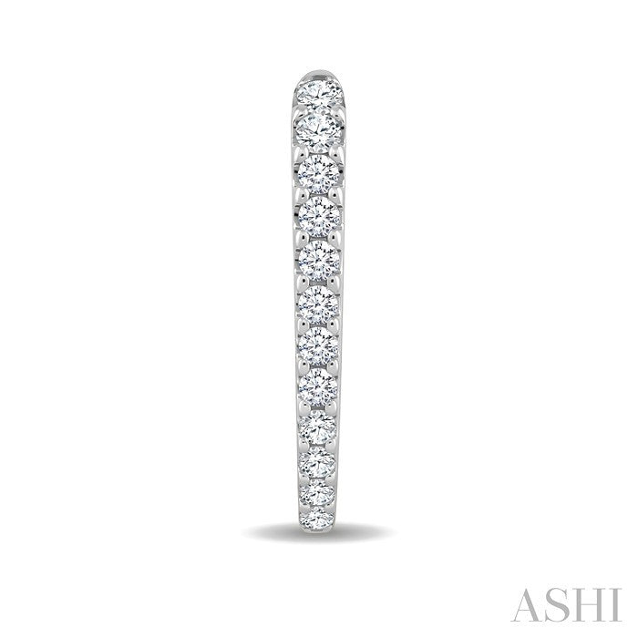 Chevron Diamond Fashion Hoop Earrings