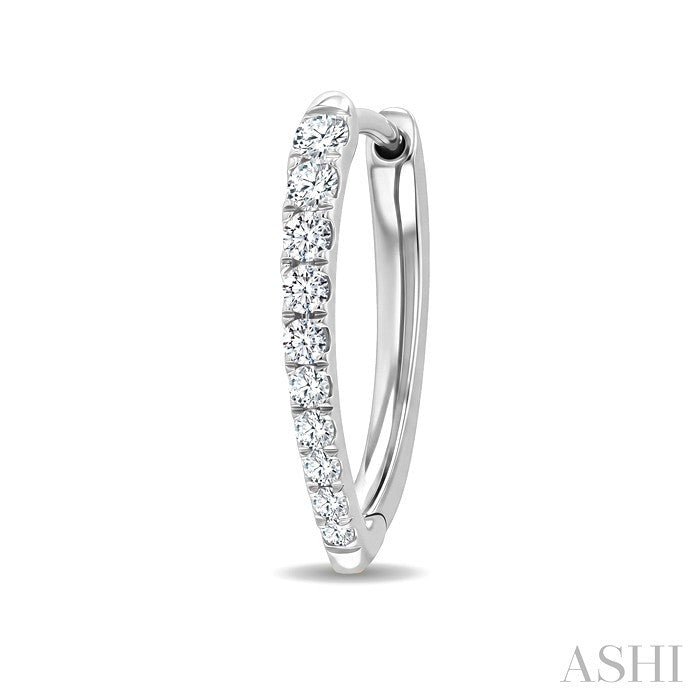 Chevron Diamond Fashion Hoop Earrings
