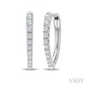 Chevron Diamond Fashion Hoop Earrings
