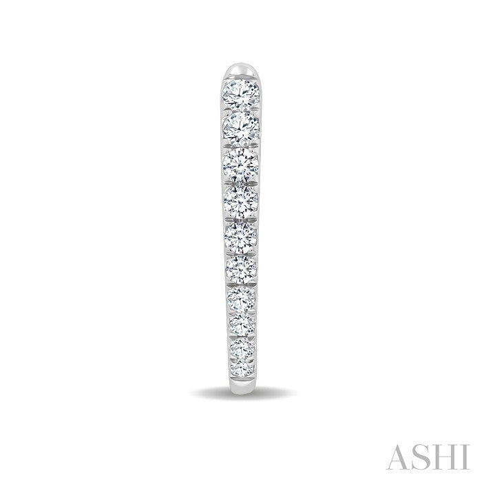 Chevron Diamond Fashion Hoop Earrings