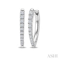 Chevron Diamond Fashion Hoop Earrings