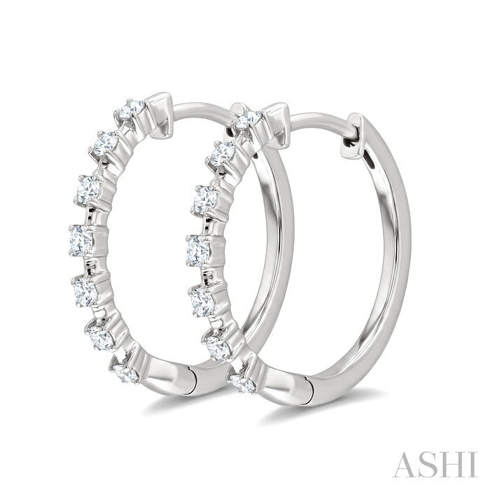 Floating Diamond Fashion Hoop Earrings