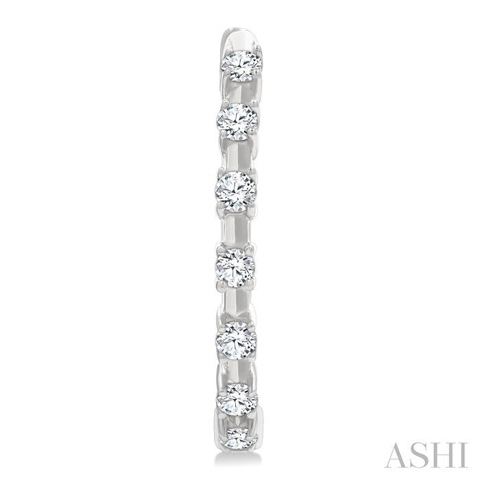 Floating Diamond Fashion Hoop Earrings