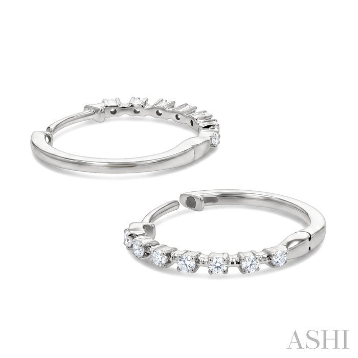 Floating Diamond Fashion Hoop Earrings