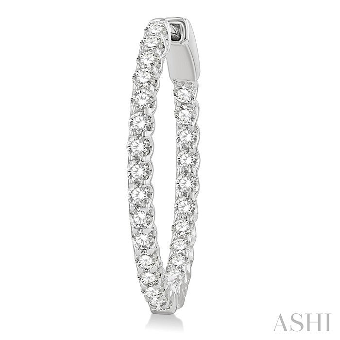 Inside-Out Diamond Round Hoop Earrings