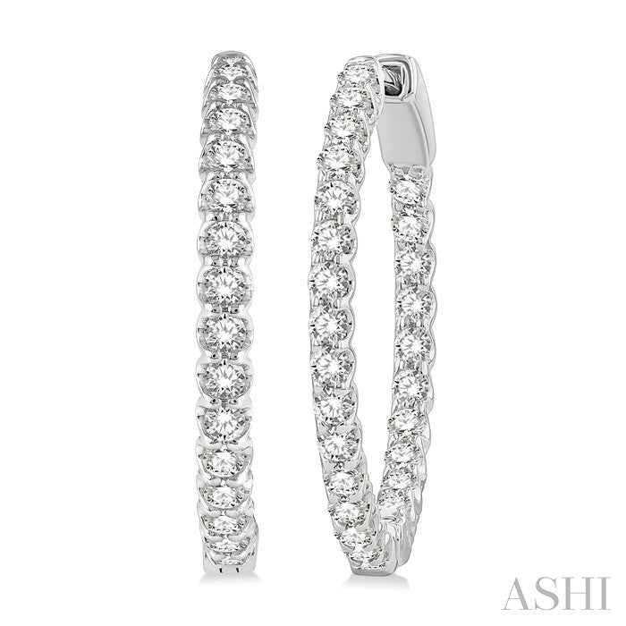 Inside-Out Diamond Round Hoop Earrings