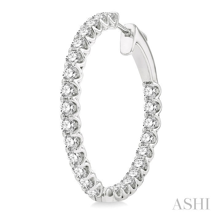 Inside-Out Diamond Round Hoop Earrings