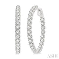 Inside-Out Diamond Round Hoop Earrings