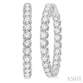 Inside-Out Diamond Round Hoop Earrings