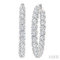 Inside-Out Diamond Round Hoop Earrings