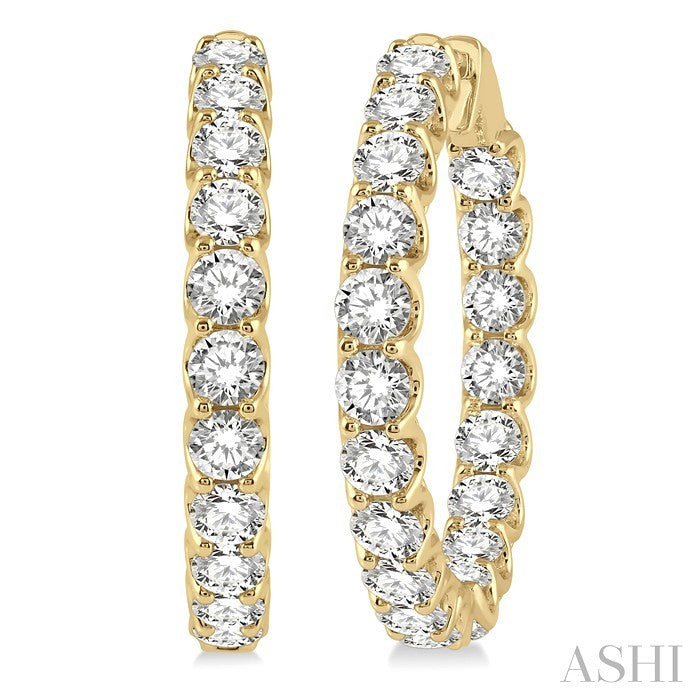 Inside-Out Diamond Round Hoop Earrings
