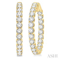 Inside-Out Diamond Round Hoop Earrings