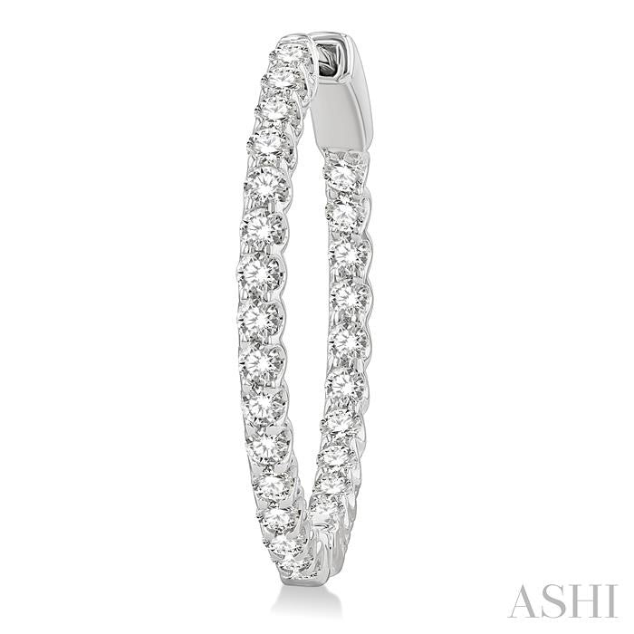 Inside-Out Diamond Round Hoop Earrings