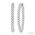 Inside-Out Diamond Round Hoop Earrings