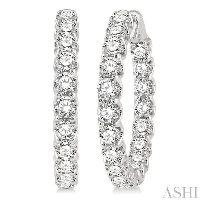 Inside-Out Diamond Round Hoop Earrings