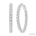 Inside-Out Diamond Round Hoop Earrings