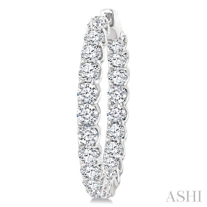 Inside-Out Diamond Round Hoop Earrings