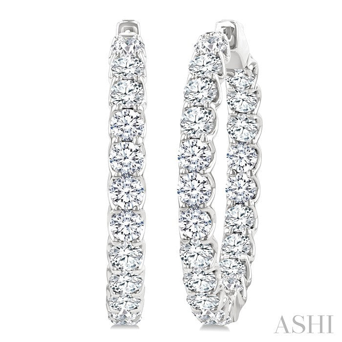 Inside-Out Diamond Round Hoop Earrings