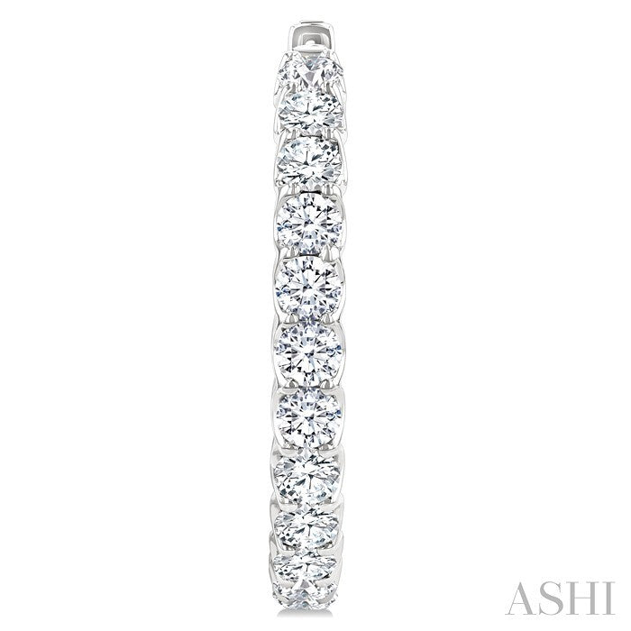 Inside-Out Diamond Round Hoop Earrings