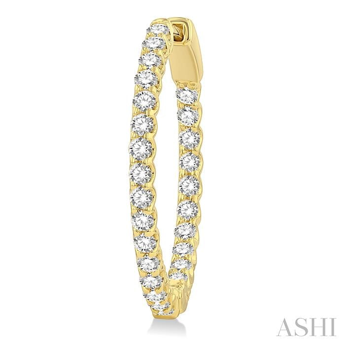 Inside-Out Diamond Round Hoop Earrings